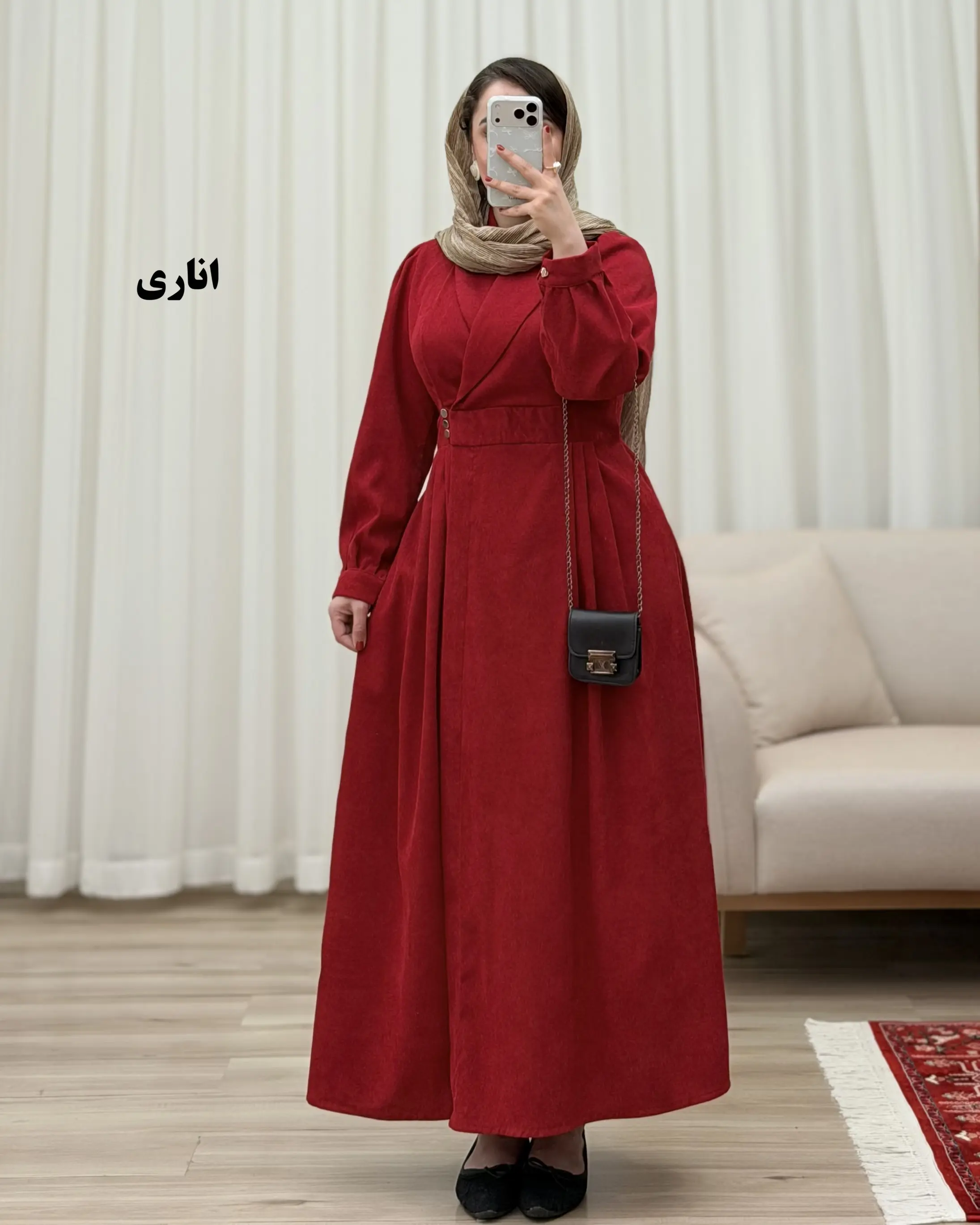 مانتو بلند کبریتی مدل یاسمن